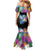 Where the Sunbird Sings Mermaid Dress with Sao Tome and Principe Flag and Color Splash Art