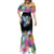 Where the Sunbird Sings Mermaid Dress with Sao Tome and Principe Flag and Color Splash Art