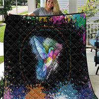 Where the Sunbird Sings Quilt with Sao Tome and Principe Flag and Color Splash Art