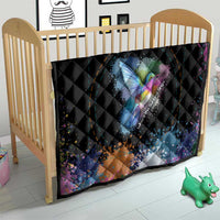 Where the Sunbird Sings Quilt with Sao Tome and Principe Flag and Color Splash Art