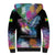Where the Sunbird Sings Sherpa Hoodie with Sao Tome and Principe Flag and Color Splash Art
