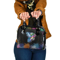 Where the Sunbird Sings Shoulder Handbag with Sao Tome and Principe Flag and Color Splash Art