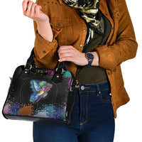 Where the Sunbird Sings Shoulder Handbag with Sao Tome and Principe Flag and Color Splash Art