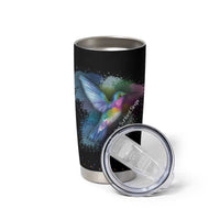 Where the Sunbird Sings Tumbler Cup with Sao Tome and Principe Flag and Color Splash Art