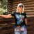 Where the Sunbird Sings Women Polo Shirt with Sao Tome and Principe Flag and Color Splash Art