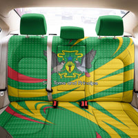 Sao Tome and Principe National Emblem Back Car Seat Cover with Green Yellow Flag Pattern