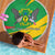 Sao Tome and Principe National Emblem Beach Blanket with Green Yellow Flag Pattern