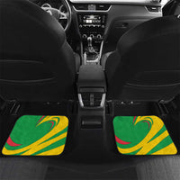 Sao Tome and Principe National Emblem Car Mats with Green Yellow Flag Pattern