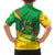 Sao Tome and Principe National Emblem Family Matching Long Sleeve Bodycon Dress and Hawaiian Shirt with Green Yellow Flag Pattern