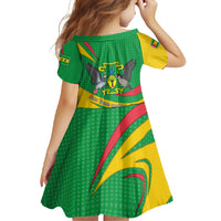 Sao Tome and Principe National Emblem Family Matching Mermaid Dress and Hawaiian Shirt with Green Yellow Flag Pattern