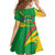 Sao Tome and Principe National Emblem Family Matching Mermaid Dress and Hawaiian Shirt with Green Yellow Flag Pattern