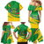 Sao Tome and Principe National Emblem Family Matching Mermaid Dress and Hawaiian Shirt with Green Yellow Flag Pattern