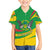 Sao Tome and Principe National Emblem Family Matching Short Sleeve Bodycon Dress and Hawaiian Shirt with Green Yellow Flag Pattern