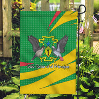 Sao Tome and Principe National Emblem Garden Flag with Green Yellow Flag Pattern