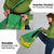 Sao Tome and Principe National Emblem Grocery Bag with Green Yellow Flag Pattern