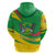 Sao Tome and Principe National Emblem Hoodie with Green Yellow Flag Pattern