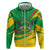 Sao Tome and Principe National Emblem Hoodie with Green Yellow Flag Pattern
