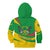 Sao Tome and Principe National Emblem Kid Hoodie with Green Yellow Flag Pattern