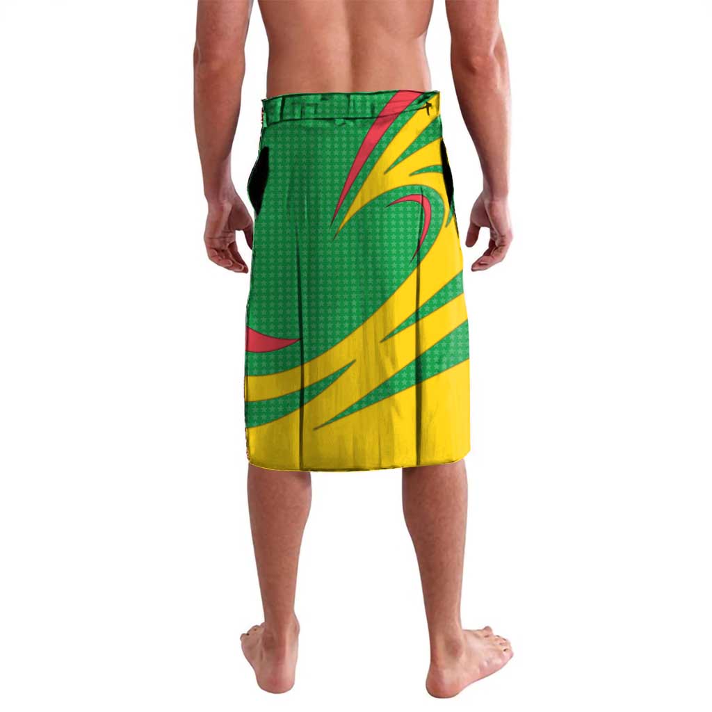 Sao Tome and Principe National Emblem Lavalava with Green Yellow Flag Pattern