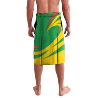 Sao Tome and Principe National Emblem Lavalava with Green Yellow Flag Pattern