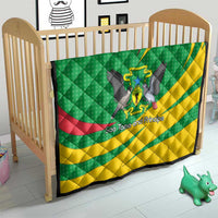 Sao Tome and Principe National Emblem Quilt with Green Yellow Flag Pattern