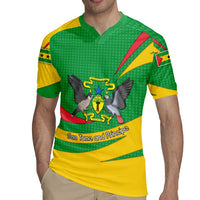 Sao Tome and Principe National Emblem Rugby Jersey with Green Yellow Flag Pattern