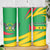 Sao Tome and Principe National Emblem Skinny Tumbler with Green Yellow Flag Pattern