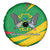 Sao Tome and Principe National Emblem Spare Tire Cover with Green Yellow Flag Pattern