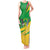 Sao Tome and Principe National Emblem Tank Maxi Dress with Green Yellow Flag Pattern