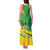 Sao Tome and Principe National Emblem Tank Maxi Dress with Green Yellow Flag Pattern