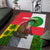 Jungle Spirit Monkey Area Rug with Sao Tome and Principe Tropical Flag Color Blocks