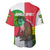 Jungle Spirit Monkey Baseball Jersey with Sao Tome and Principe Tropical Flag Color Blocks