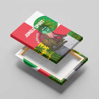 Jungle Spirit Monkey Canvas Wall Art with Sao Tome and Principe Tropical Flag Color Blocks