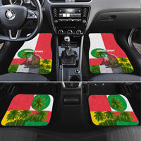 Jungle Spirit Monkey Car Mats with Sao Tome and Principe Tropical Flag Color Blocks