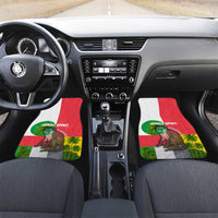 Jungle Spirit Monkey Car Mats with Sao Tome and Principe Tropical Flag Color Blocks