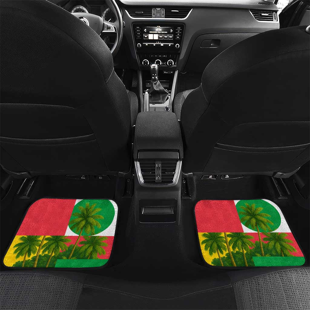 Jungle Spirit Monkey Car Mats with Sao Tome and Principe Tropical Flag Color Blocks
