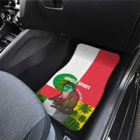 Jungle Spirit Monkey Car Mats with Sao Tome and Principe Tropical Flag Color Blocks