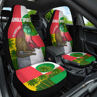 Jungle Spirit Monkey Car Seat Cover with Sao Tome and Principe Tropical Flag Color Blocks