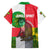 Jungle Spirit Monkey Family Matching Off Shoulder Maxi Dress and Hawaiian Shirt with Sao Tome and Principe Tropical Flag Color Blocks