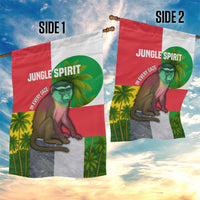 Jungle Spirit Monkey Garden Flag with Sao Tome and Principe Tropical Flag Color Blocks