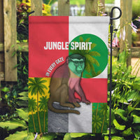 Jungle Spirit Monkey Garden Flag with Sao Tome and Principe Tropical Flag Color Blocks