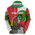 Jungle Spirit Monkey Hoodie with Sao Tome and Principe Tropical Flag Color Blocks