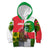 Jungle Spirit Monkey Kid Hoodie with Sao Tome and Principe Tropical Flag Color Blocks