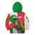 Jungle Spirit Monkey Kid Hoodie with Sao Tome and Principe Tropical Flag Color Blocks