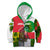Jungle Spirit Monkey Kid Hoodie with Sao Tome and Principe Tropical Flag Color Blocks