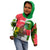 Jungle Spirit Monkey Kid Hoodie with Sao Tome and Principe Tropical Flag Color Blocks
