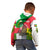 Jungle Spirit Monkey Kid Hoodie with Sao Tome and Principe Tropical Flag Color Blocks