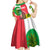 Jungle Spirit Monkey Kid Short Sleeve Dress with Sao Tome and Principe Tropical Flag Color Blocks
