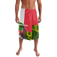 Jungle Spirit Monkey Lavalava with Sao Tome and Principe Tropical Flag Color Blocks