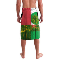 Jungle Spirit Monkey Lavalava with Sao Tome and Principe Tropical Flag Color Blocks